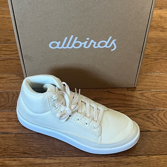 Allbirds Pacer Canvas Mid Top Natural White Blizzard Sneakers Women’s Size 9 - Picture 7 of 14